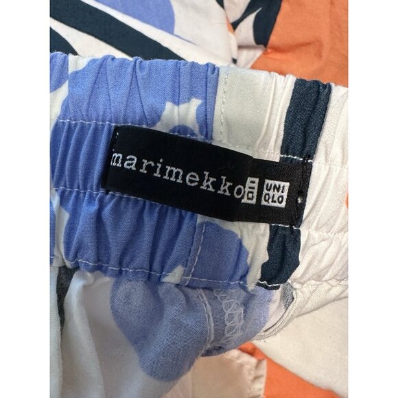 Marimekko Uniqlo Pants Women 24-25/ 28”  Floral High Rise Waist Straight Leg - Picture 6 of 7